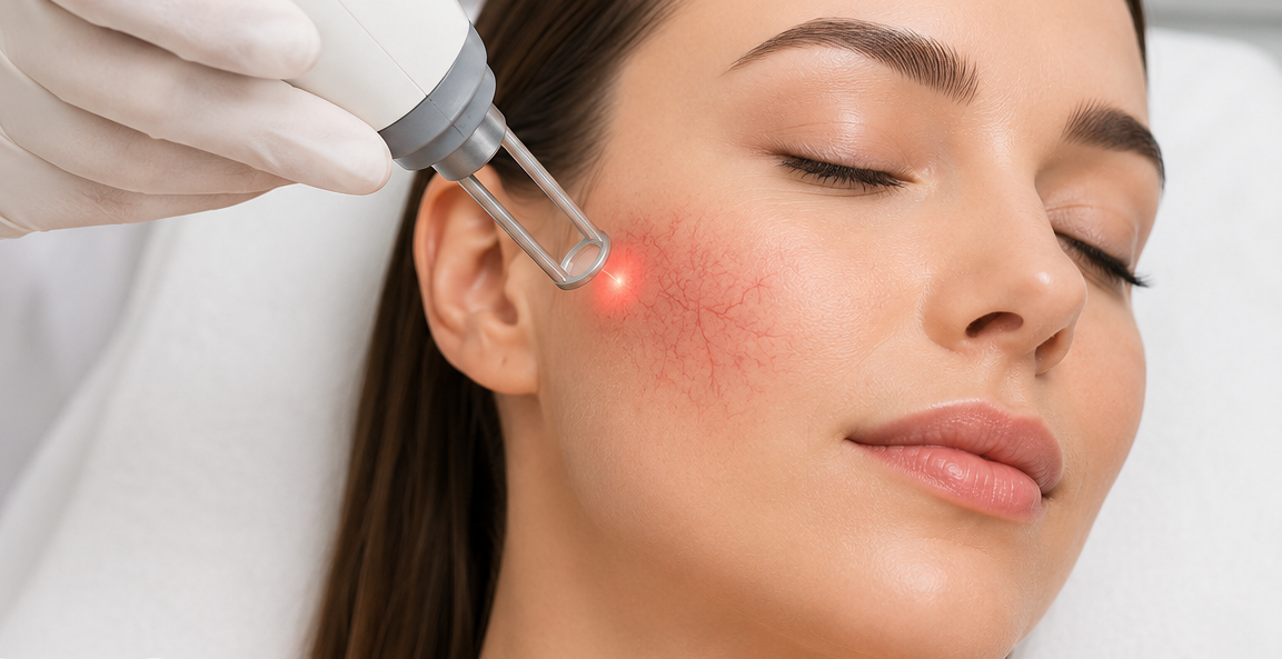 Kapillargefäßbehandlung (Teleangiektasienlaser) Anwendung — Assoc. Prof. Hüray Hügül
